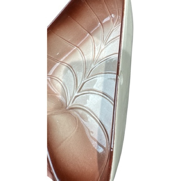 Vintage MCM Valley Vista #702 Calif USA Pottery Bowl Leaf Shaped Brown Set of 5 - Picture 16 of 16